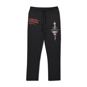 Black Ed Hardy Fire Panther Sweatpant | QG5412768