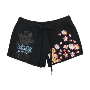 Black Ed Hardy Phoenix Fleece Short | PS3912786