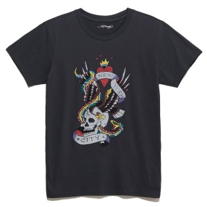 Black Ed Hardy Rhinestone Nyc Skull Tee | SB5831297