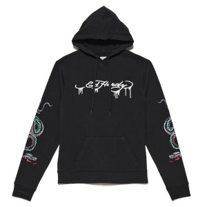 Black Ed Hardy Snake Hoodie | DJ2475601