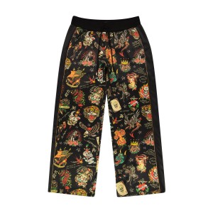 Black Ed Hardy Women's Flashboard Black Track Pant | KM3602158