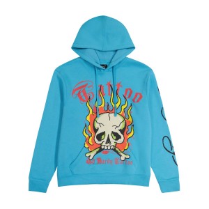 Jewel Ed Hardy Flame Skull Hoodie | AF9524380