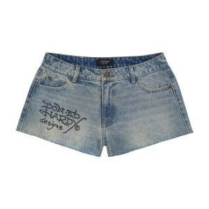 Light Tint Ed Hardy Swallow Denim Shorts | JM6805213