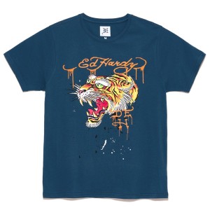 Navy Ed Hardy Screaming Tiger Tee | HS7592834