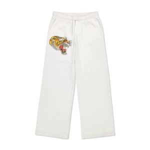 White Ed Hardy Tiger Fleece Sweatpants | CP2704953