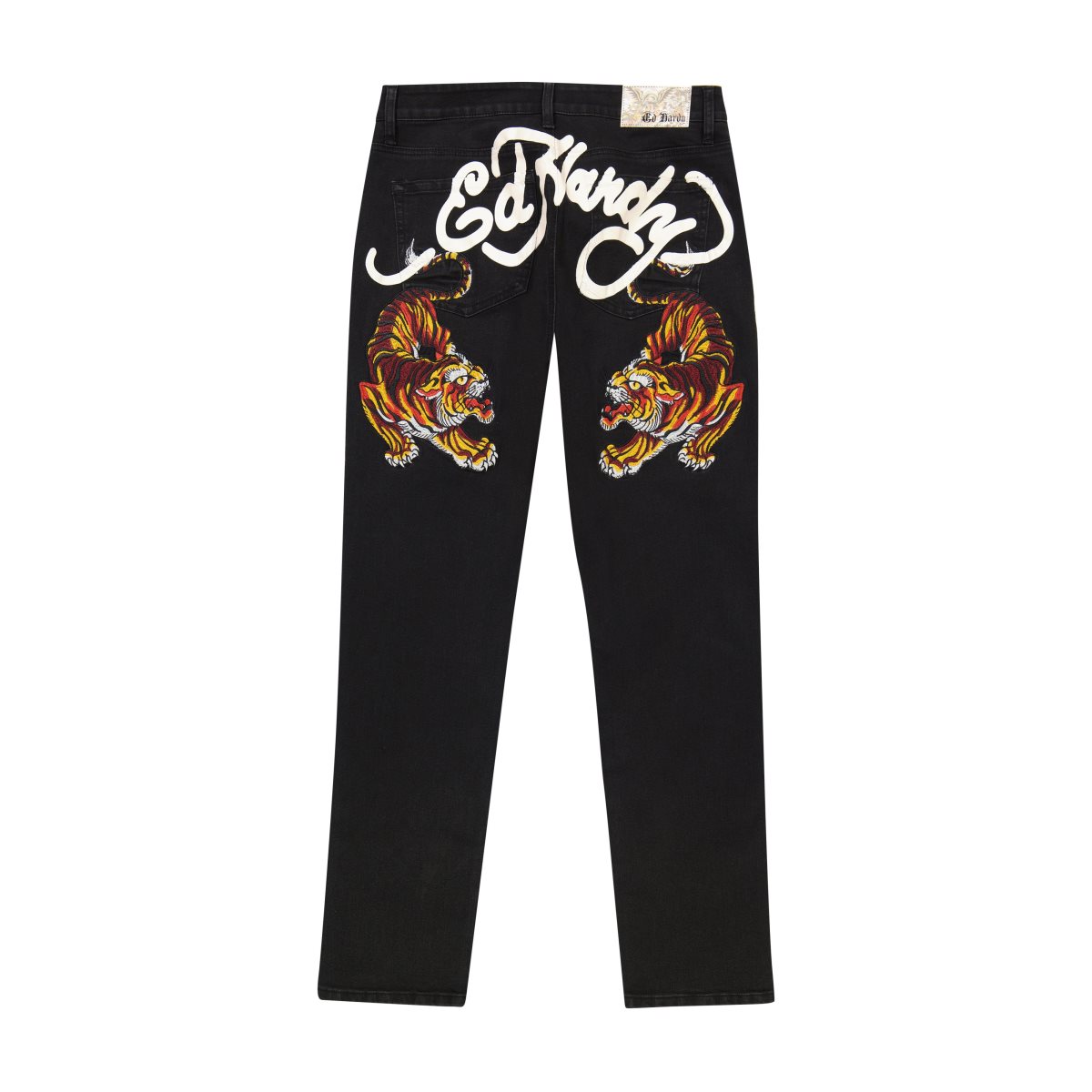 Black Ed Hardy Crawling Tiger Slim Taper Jean | LN5394168