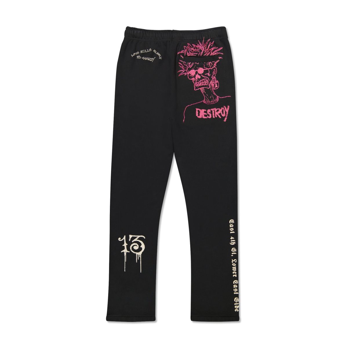 Black Ed Hardy Destroy Skele Sweatpant | DH6058297