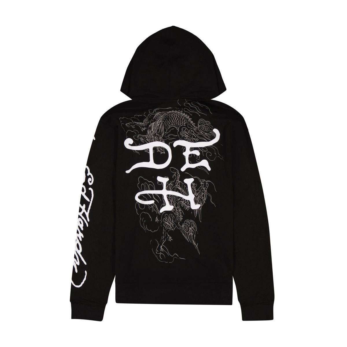 Black Ed Hardy Japan Dragon Mens Hoodie | HJ6940218