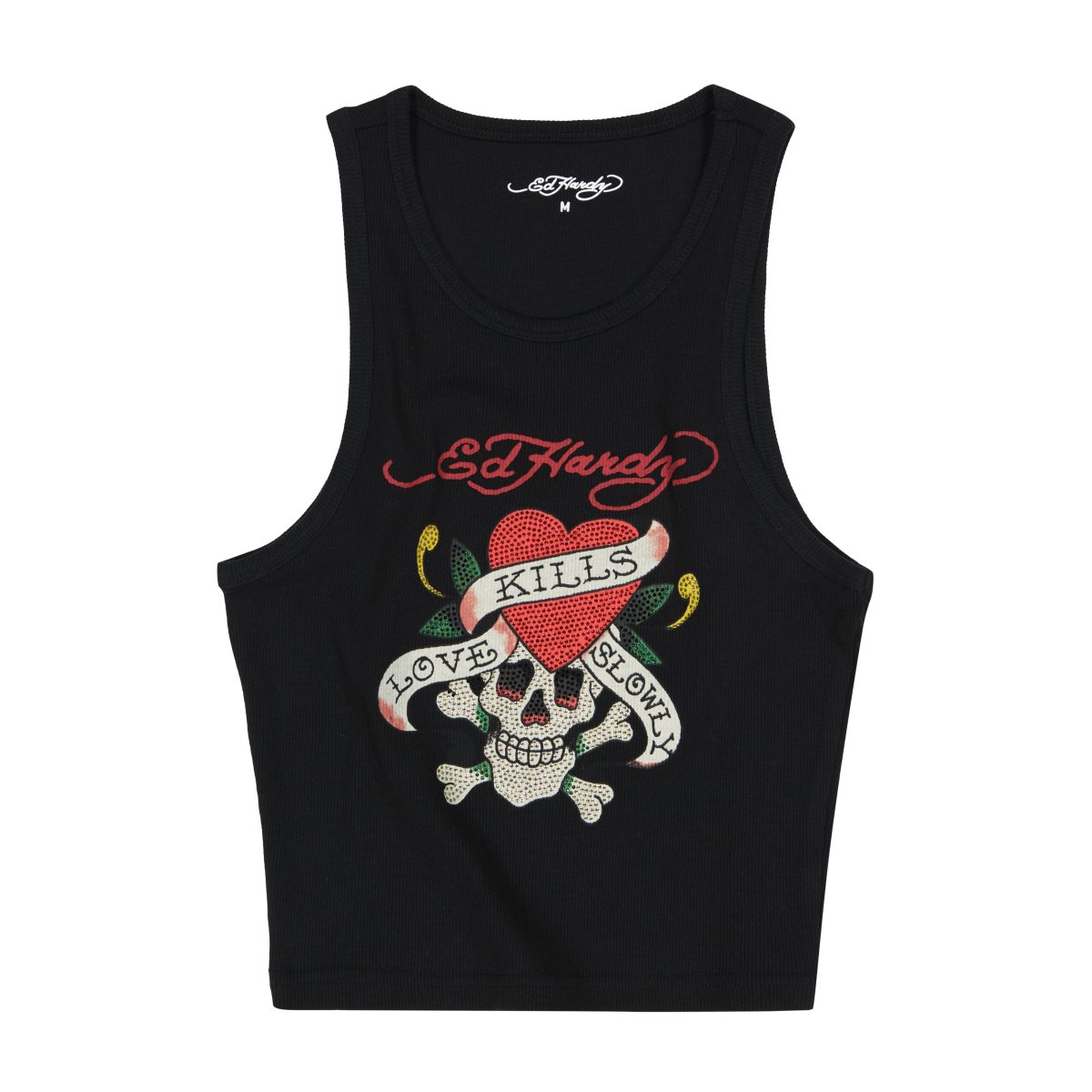 Black Ed Hardy LKS Black Rib Tank Top | NW8523964