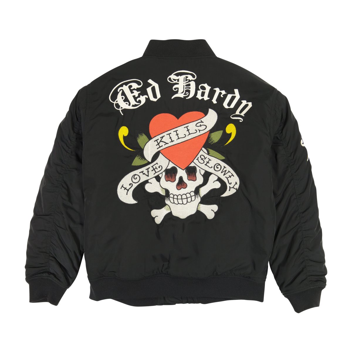 Black Ed Hardy LKS Skull Bomber Jacket | TX3140875