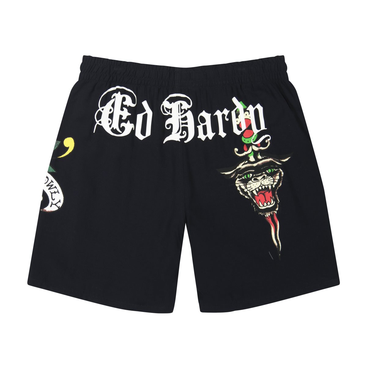 Black Ed Hardy Love Kills Slowly Print Short | SL9463175