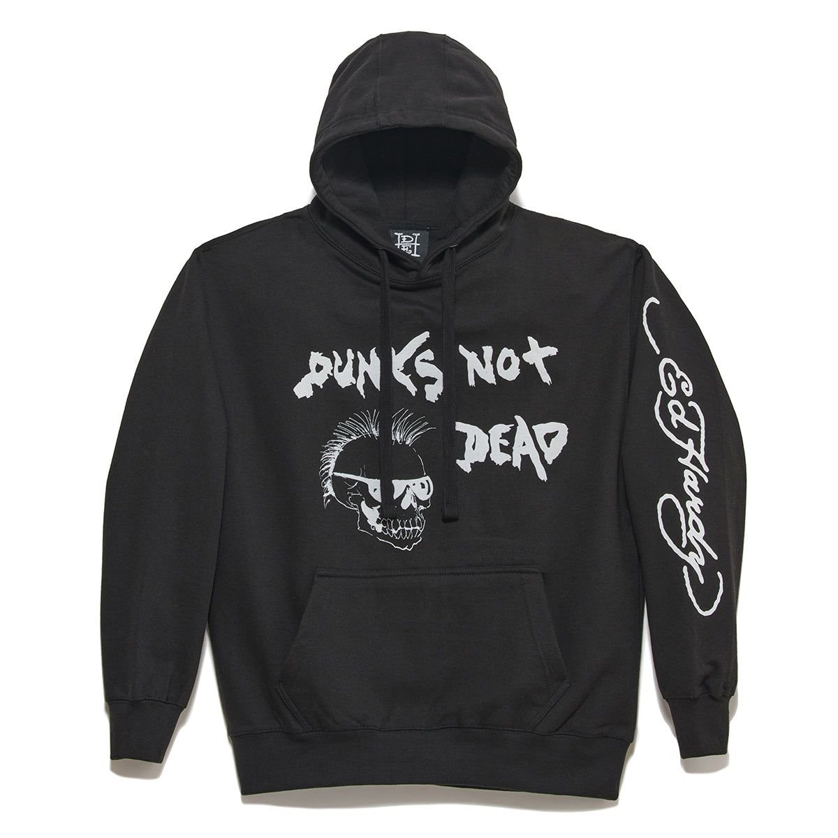 Black Ed Hardy Punks Not Dead Hoodie | QZ8051349