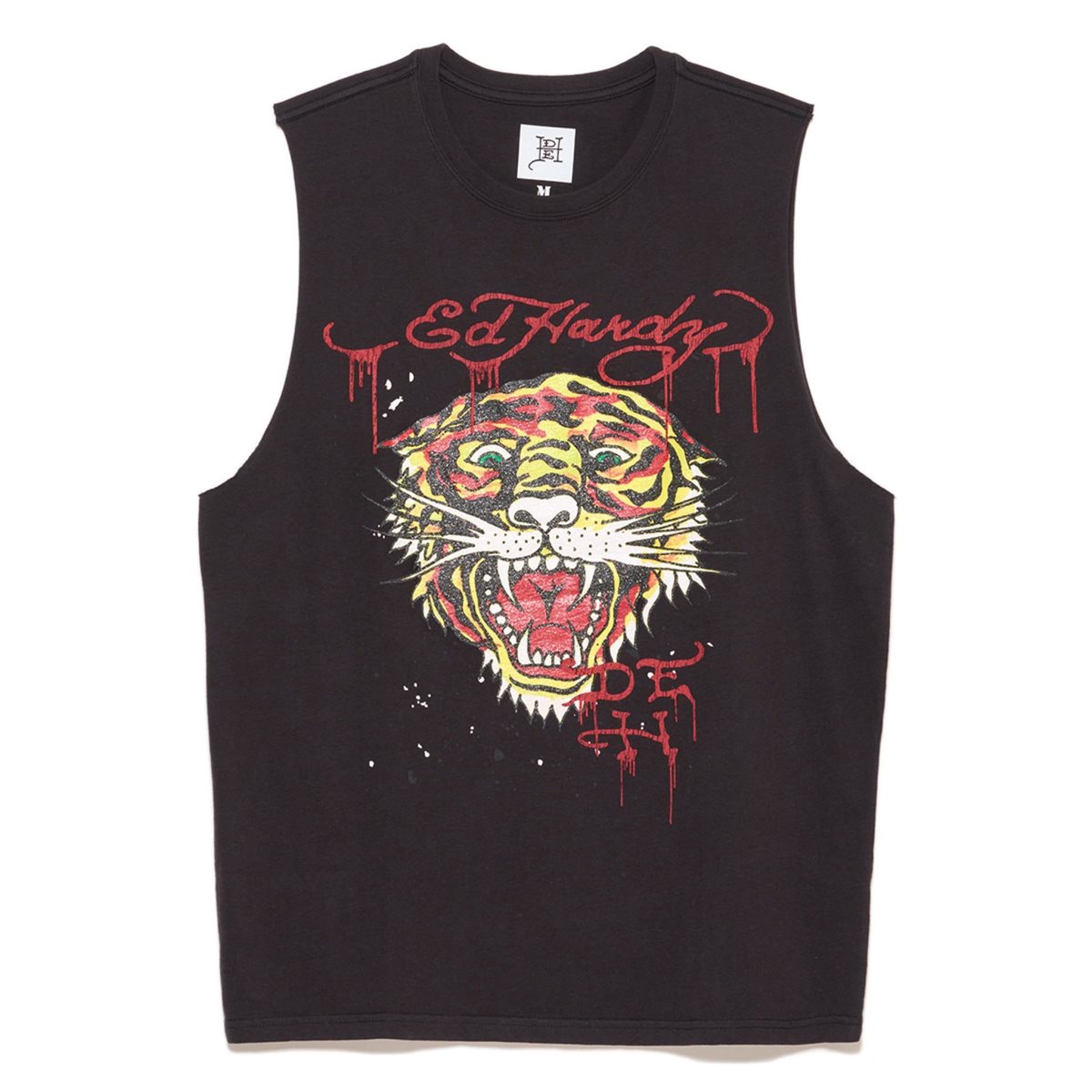 Black Ed Hardy Retro Tiger Cut Off Tee | WN7305681