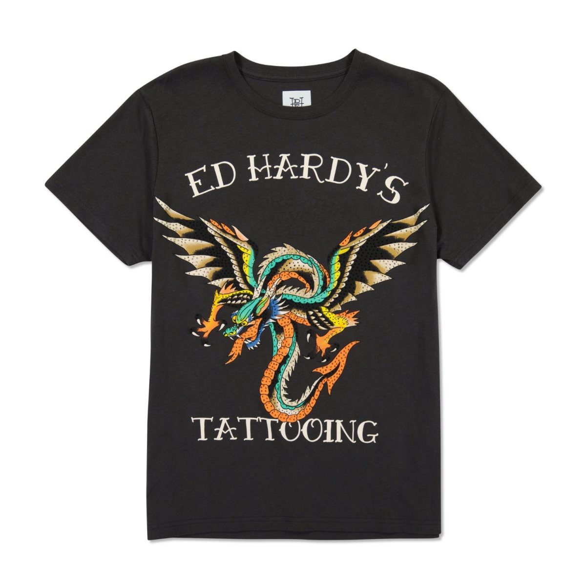 Black Ed Hardy Rhinestone Dragon Wings | GL8351406