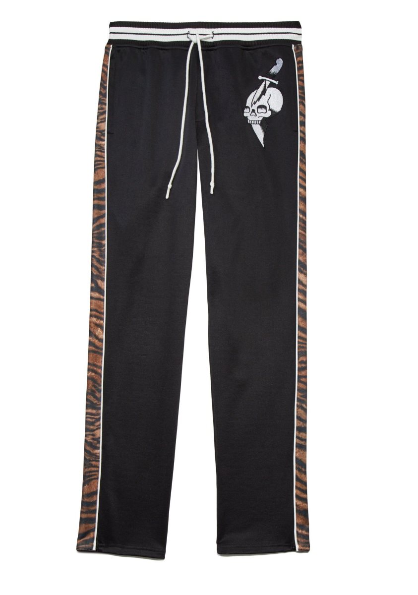 Black Ed Hardy Slim Fit Embellished Track Pant | LK2967480