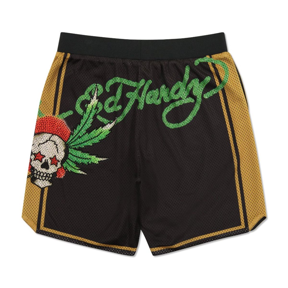 Black Ed Hardy Weed Skull Short | UK7015984