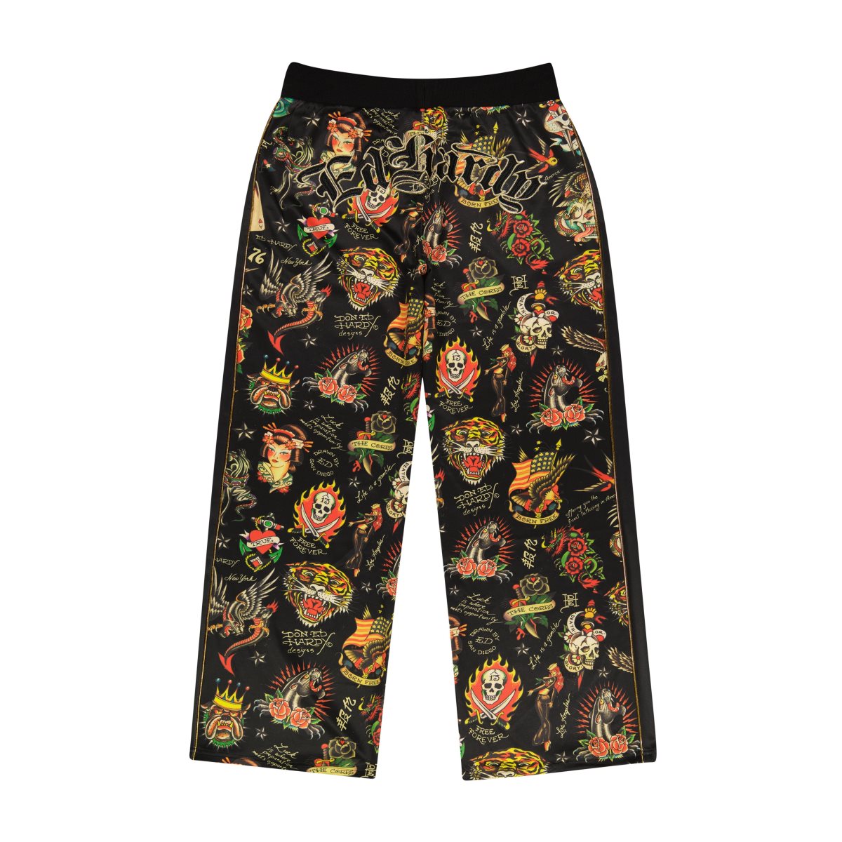 Black Ed Hardy Women's Flashboard Black Track Pant | KM3602158