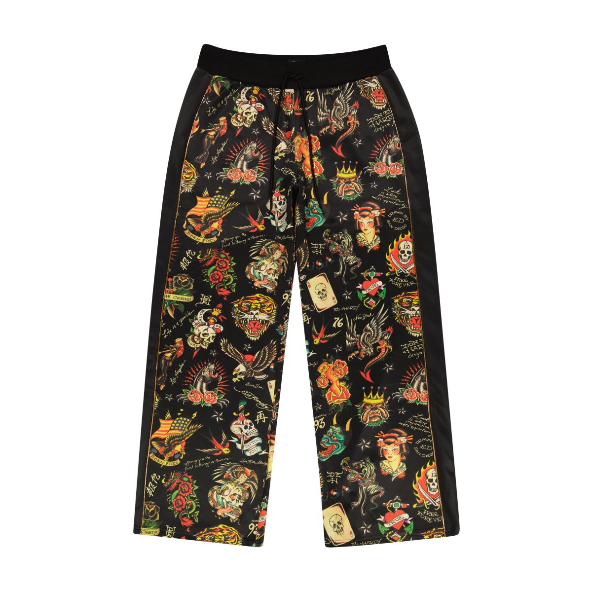 Black Ed Hardy Women\'s Flashboard Black Track Pant | KM3602158