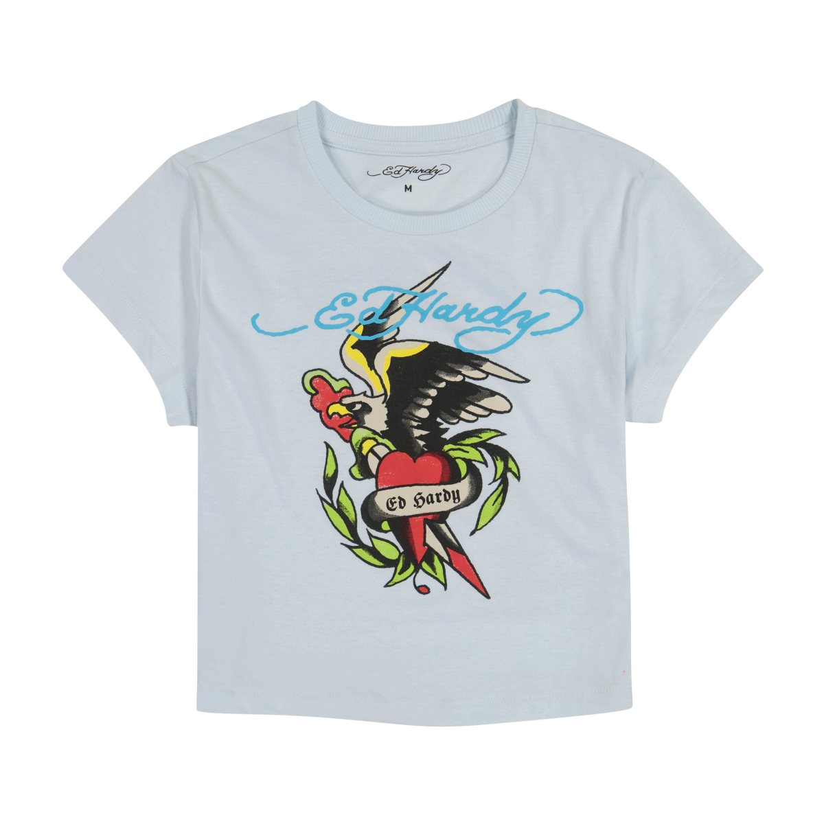 Blue Ed Hardy Eagle Heart Baby Tee | UV9847512