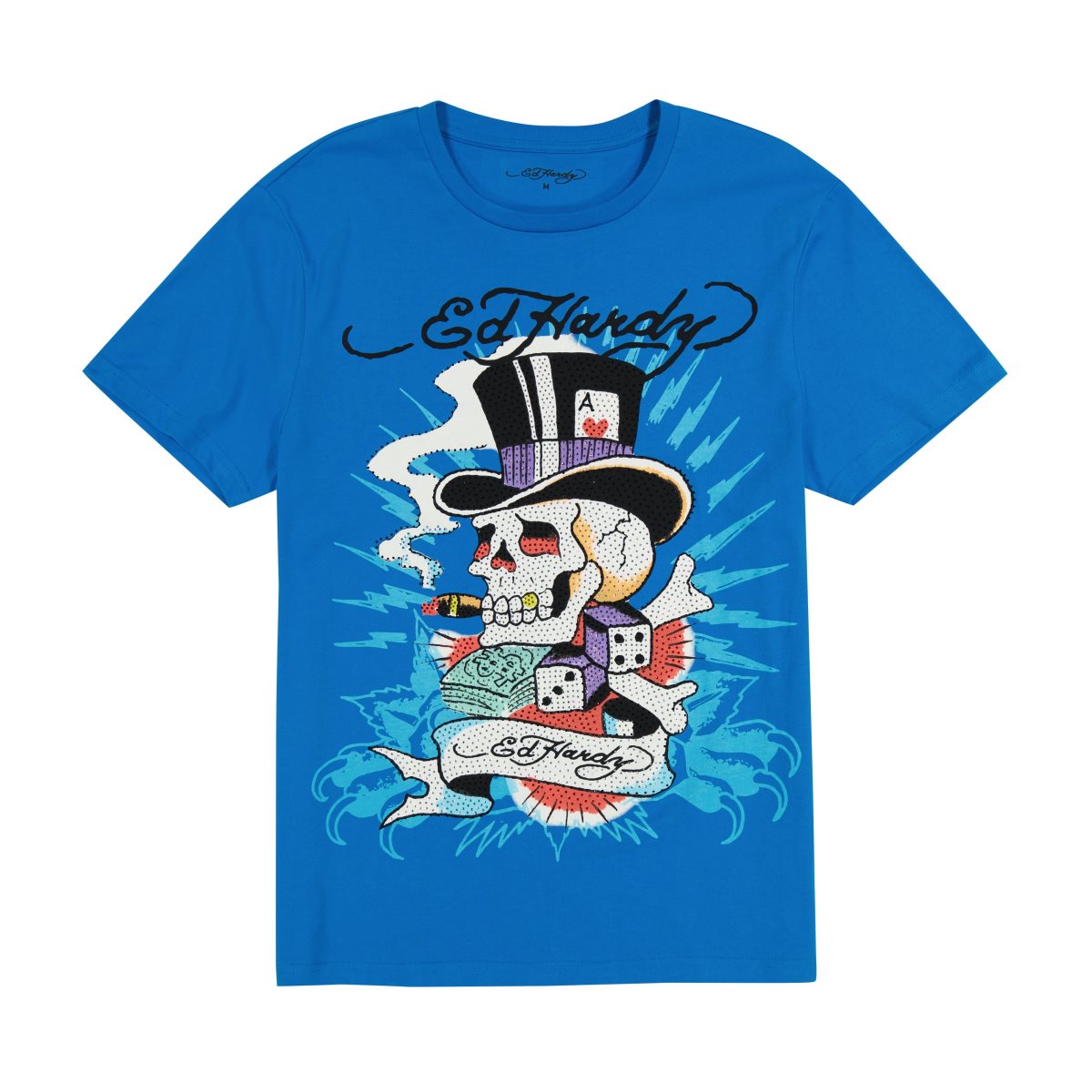 Blue Ed Hardy Skull Hat Tee | BC1945862