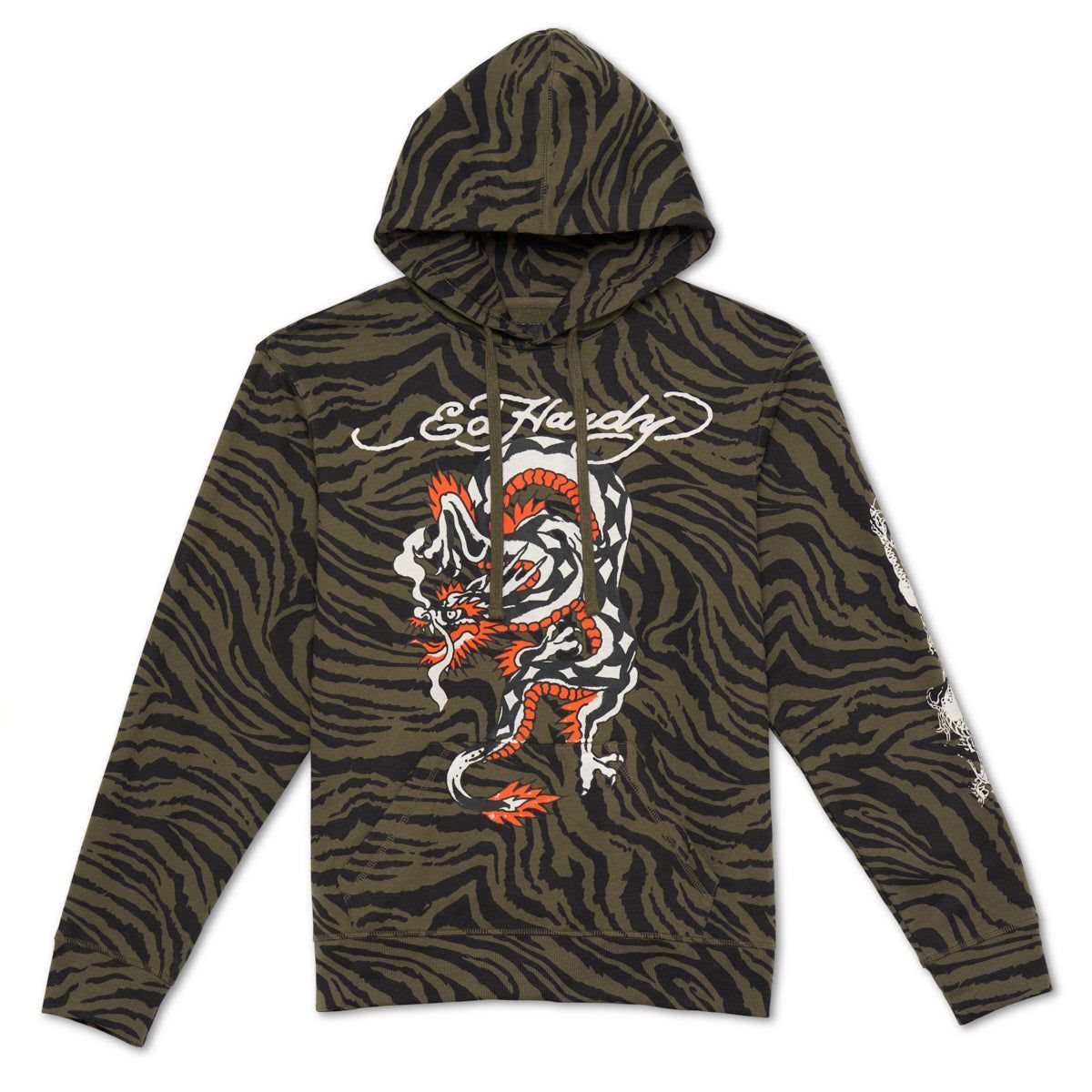 Camo Ed Hardy Dragon Zebra Camo Hoodie | AO8607593