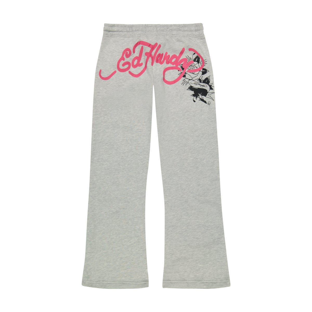 Grey Ed Hardy Rose Heart Sweatpants | UP9072614