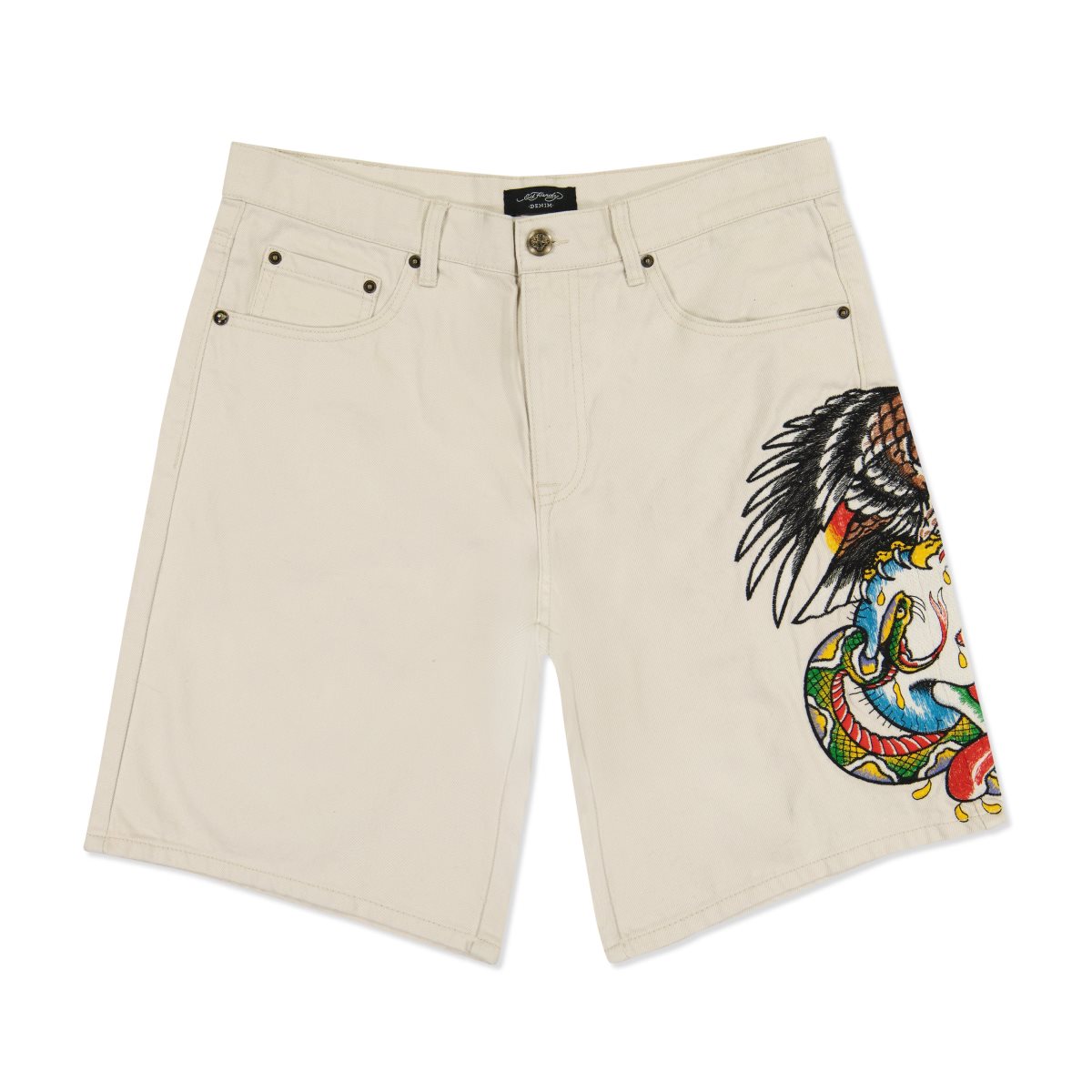 Khaki Ed Hardy Battle Skull Skater Short | HR2576143