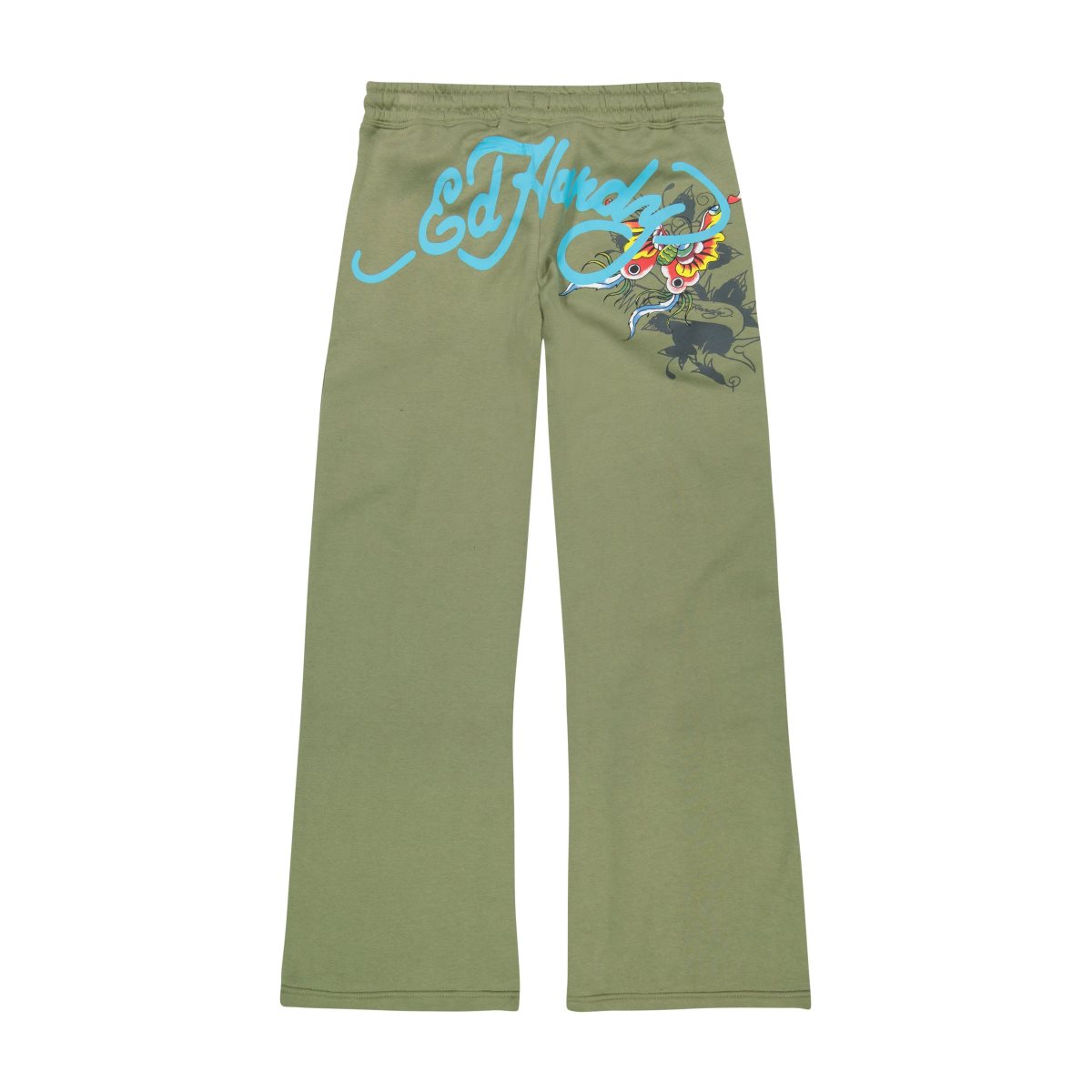 Light Olive Ed Hardy Butterfly Sweatpants | GE9137408