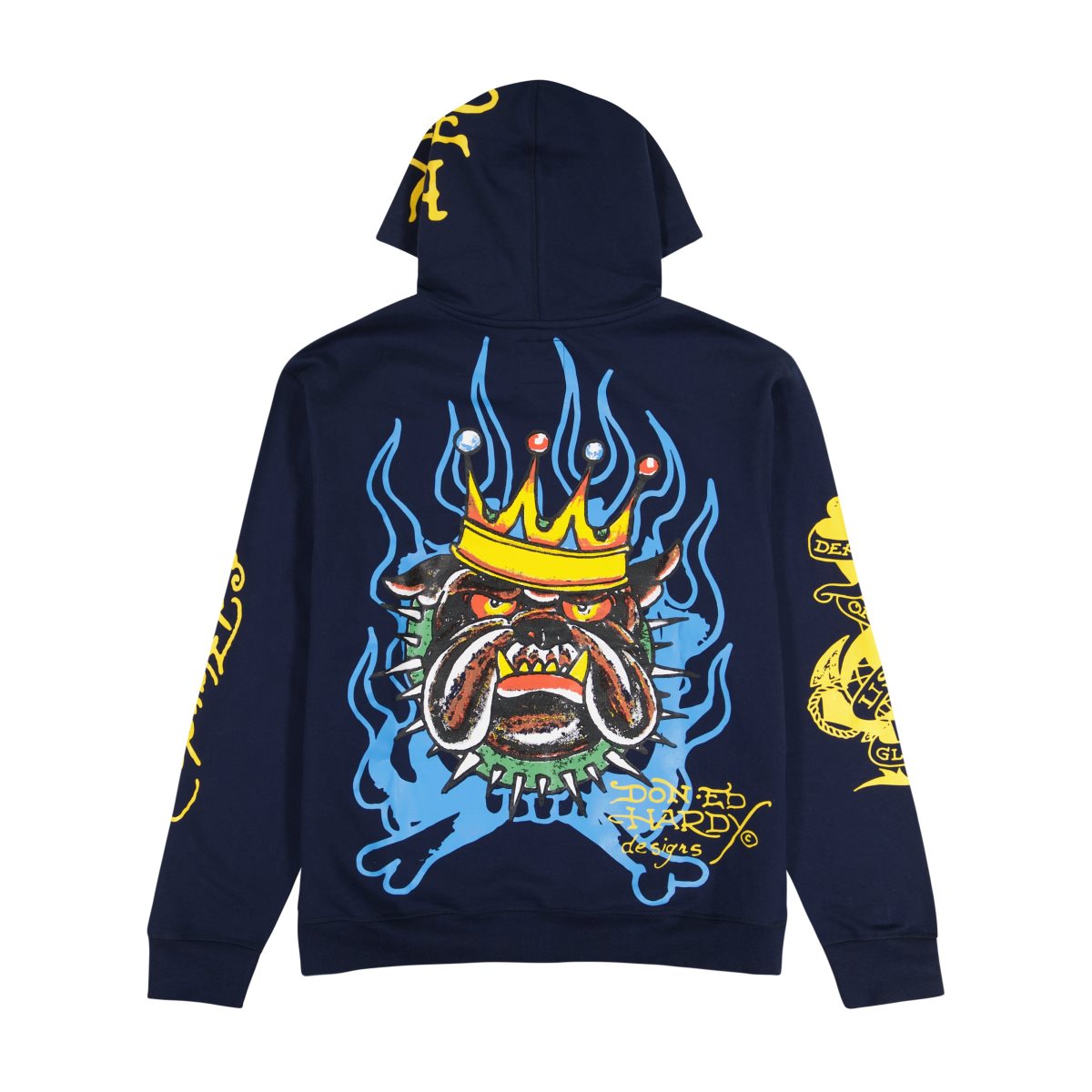 Midnight Ed Hardy Panther Bulldog Hoodie | MI9504381