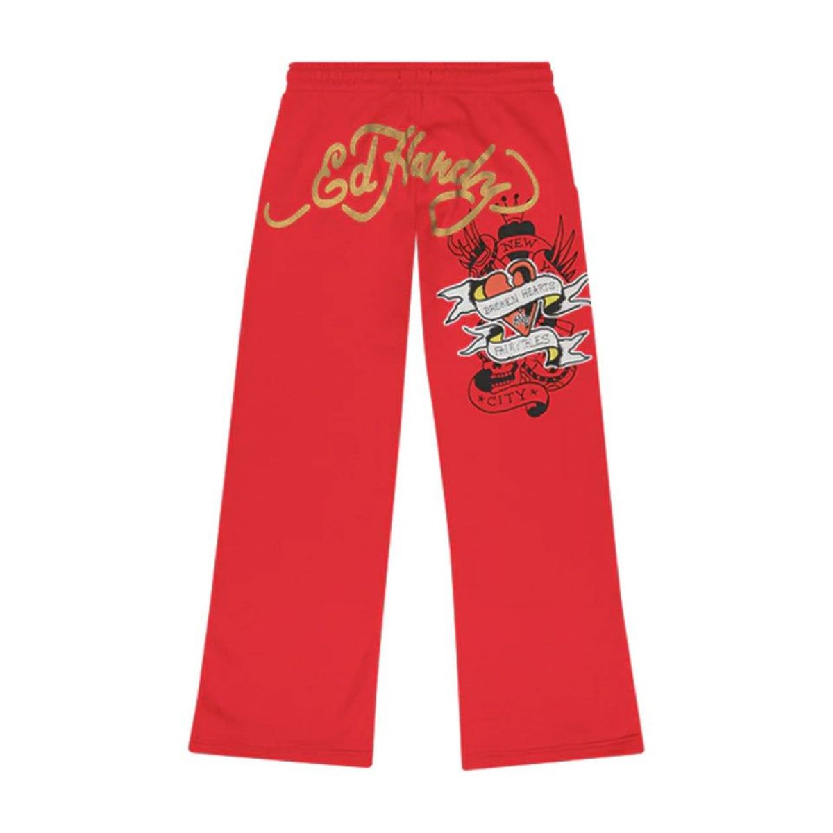 Pink Ed Hardy Broken Hearts Cherry Flared Sweatpant | JP8365491