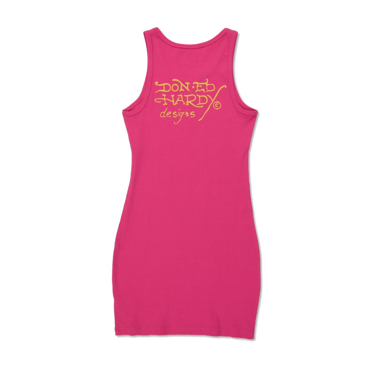 Pink Ed Hardy Eagle Rose Rib Tank Dress | XR5632419