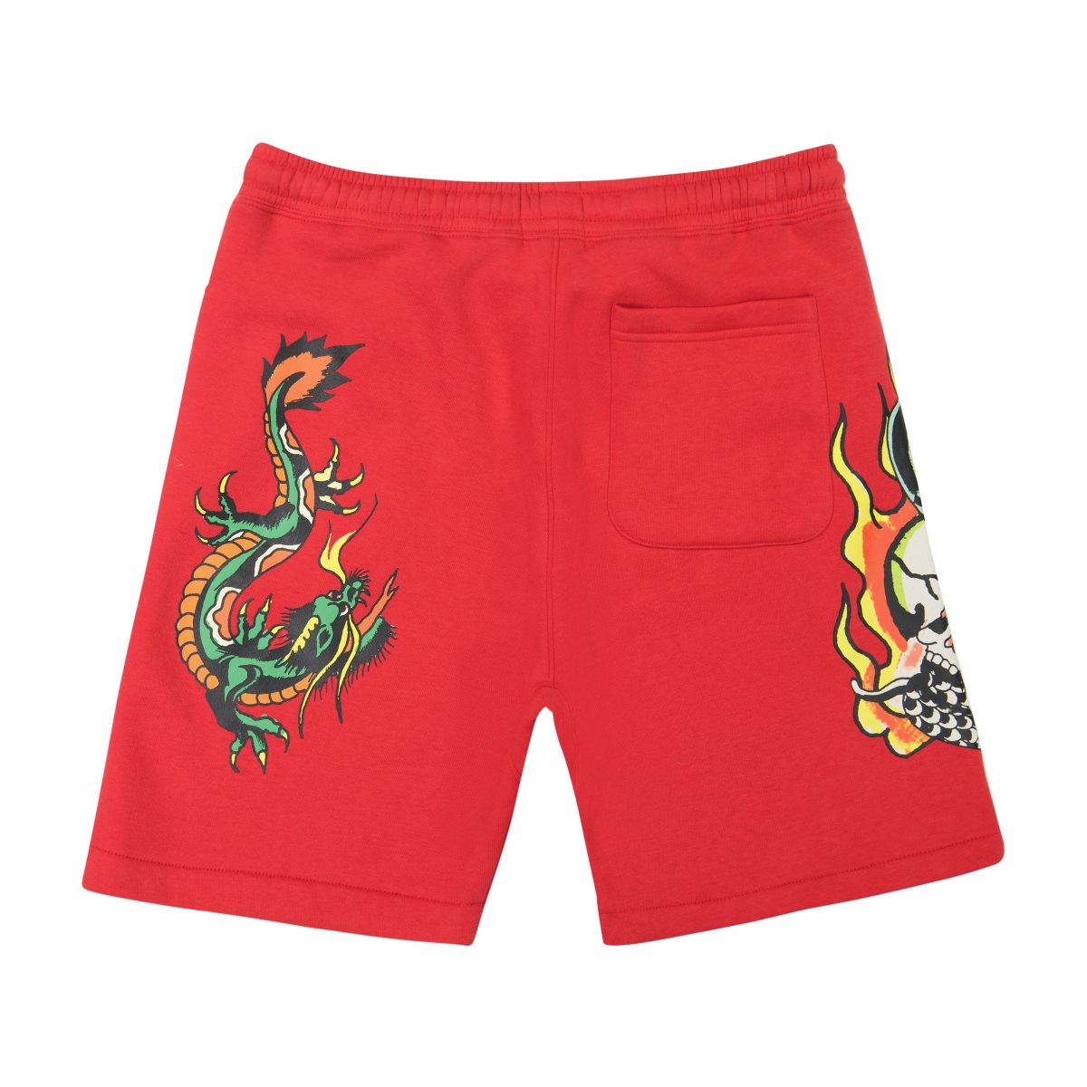 Pink Ed Hardy Flame Cobra Fleece Short | WB4538201