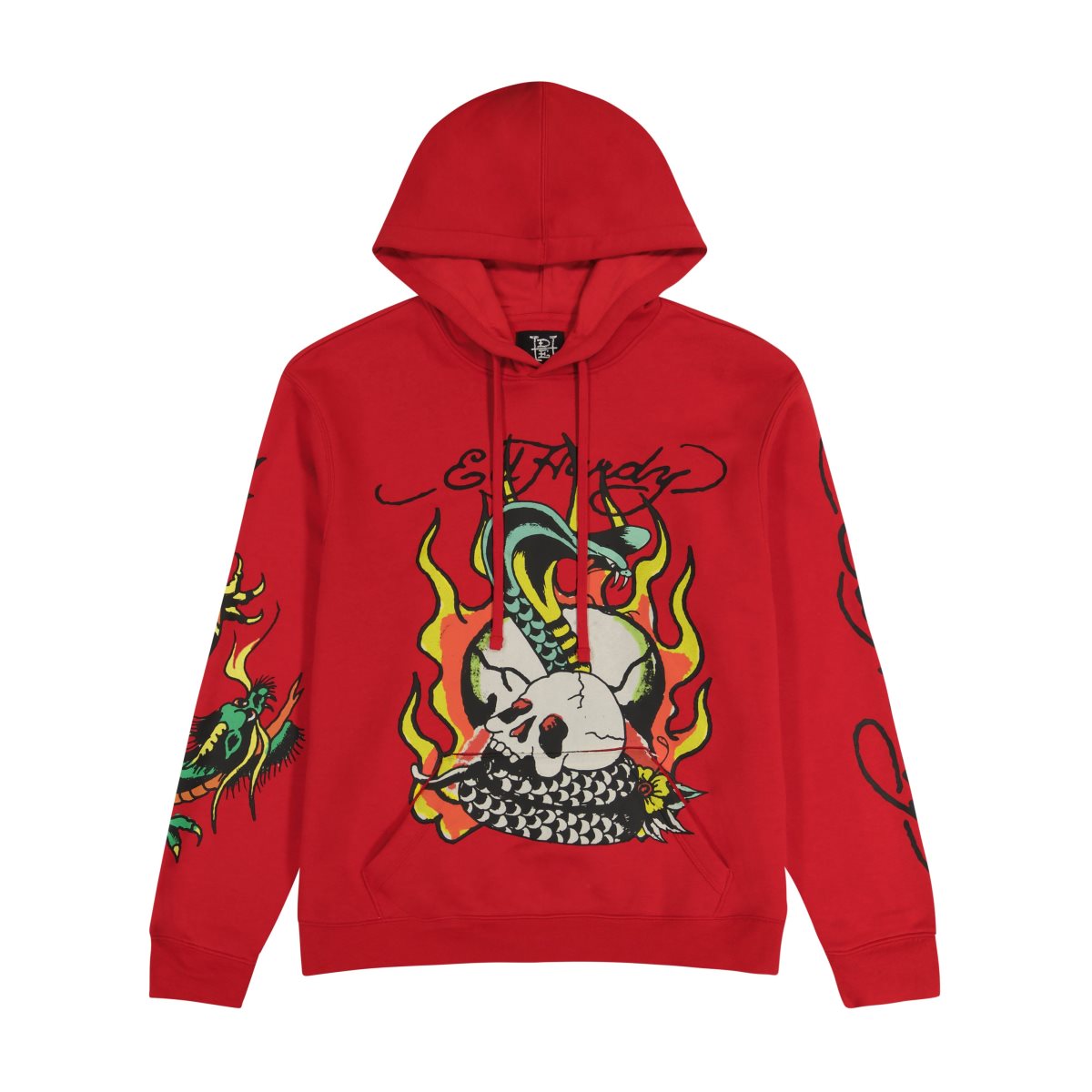 Pink Ed Hardy Flame Cobra Hoodie | AE5023178