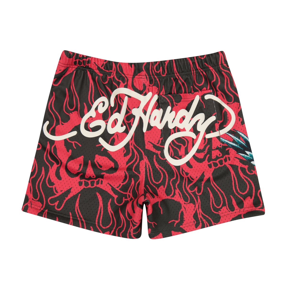 Pink Ed Hardy Panther Dragon Mesh Basketball Short | CU2594167