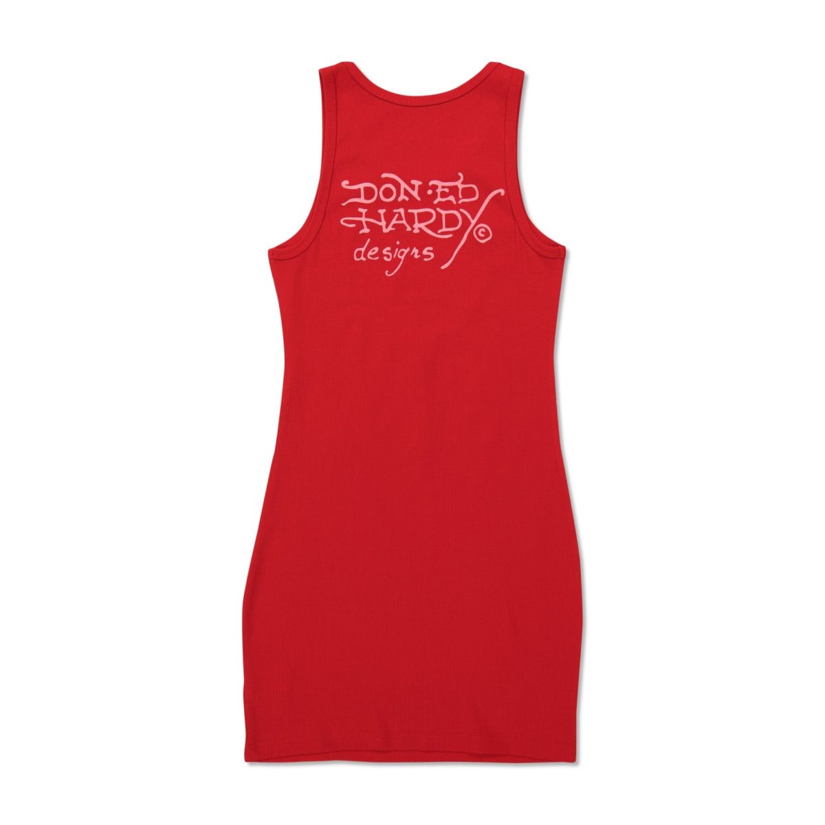 Red Ed Hardy Cobra Rib Tank Dress | QE7852013