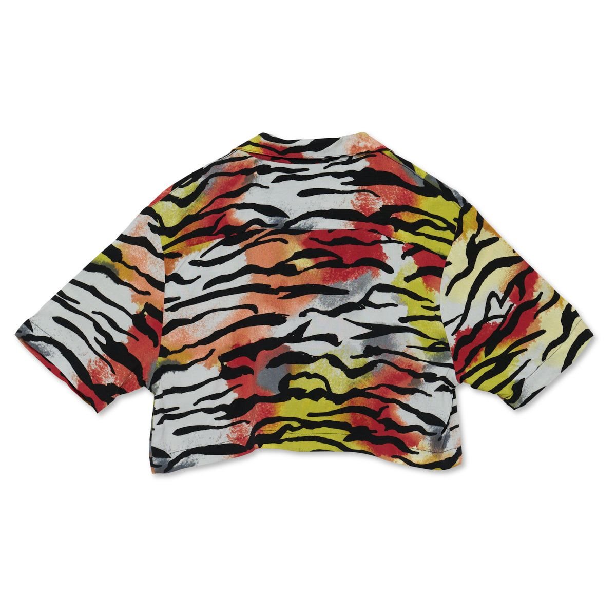 Tiger Ed Hardy Tiger Cropped Camp Shirt | QT6089524