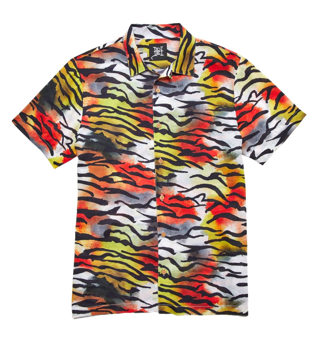 Tiger Print Ed Hardy Printed Camp Ss Shirt | GF4302587