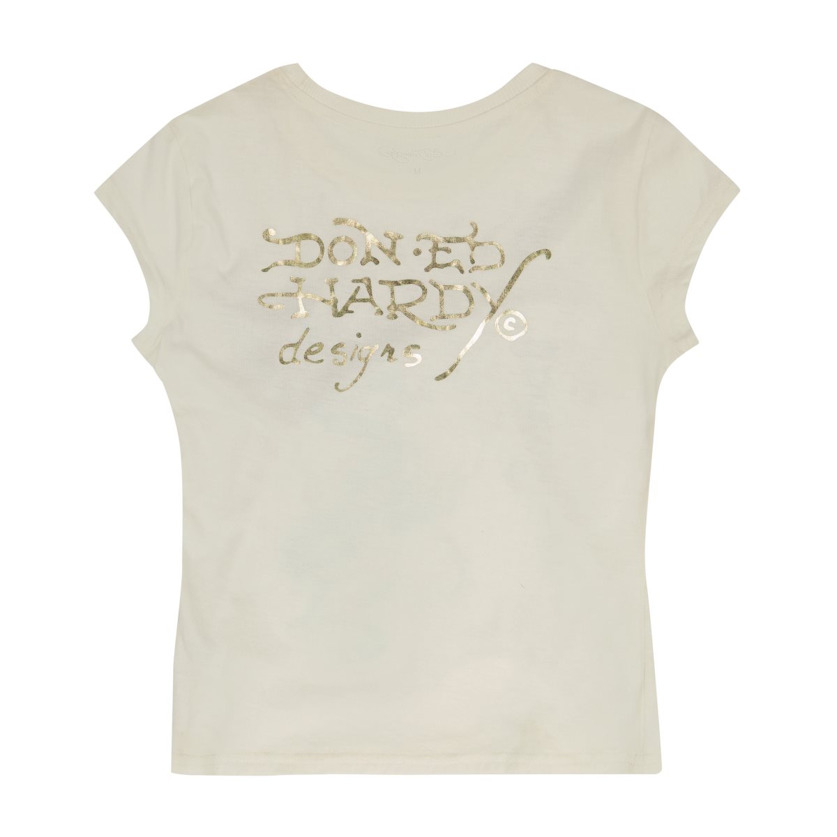 White Ed Hardy Dragon Cap Sleeve Tee | CO9021784