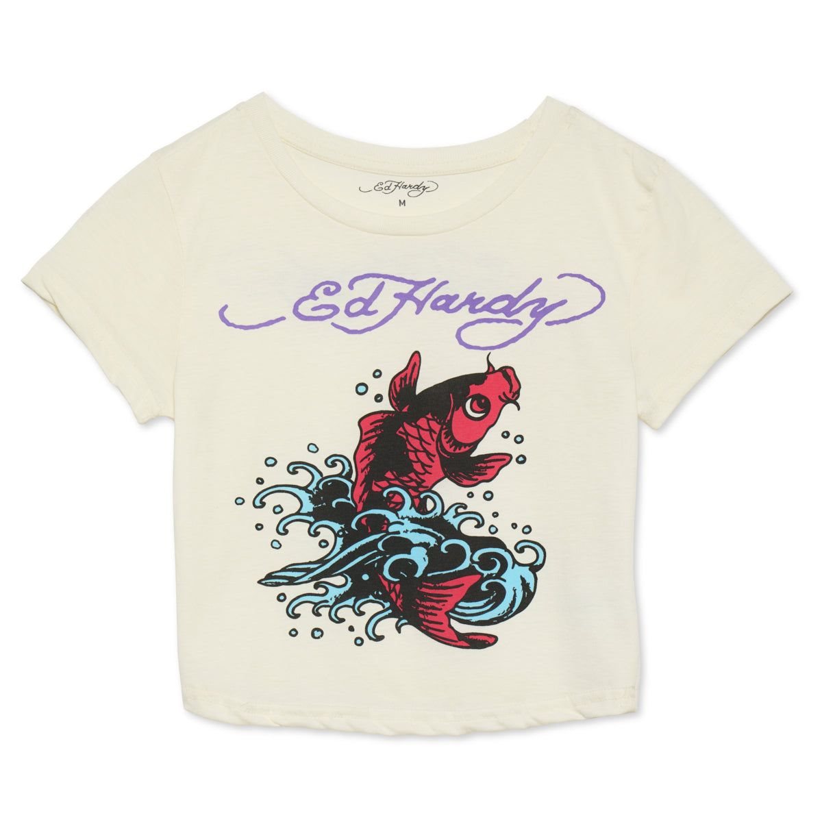 White Ed Hardy Koi Fish Baby Tee | NR2486970