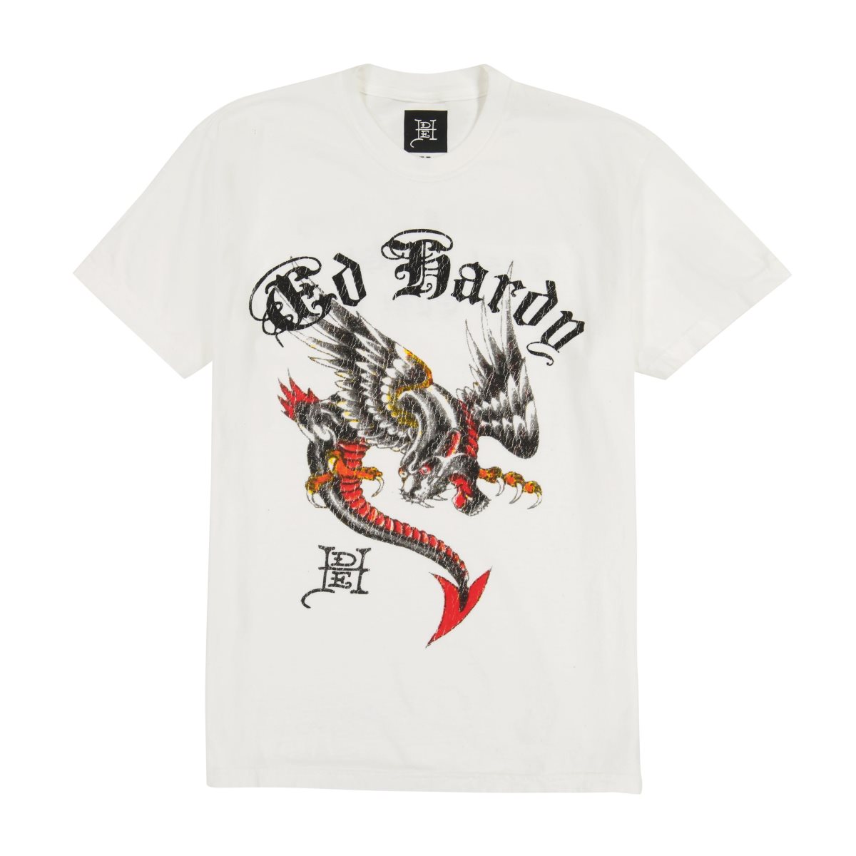 White Ed Hardy Panther Dragon Tee | HT4306827